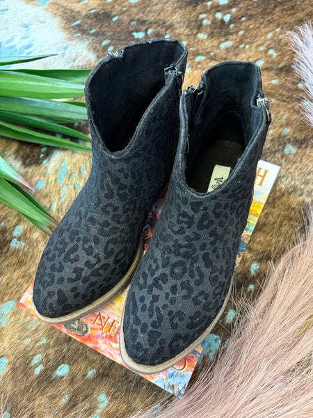 The Best Way Black Leopard Bootie