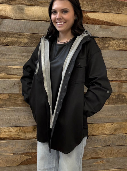 The Strong Days Zip Up Black Hoodie