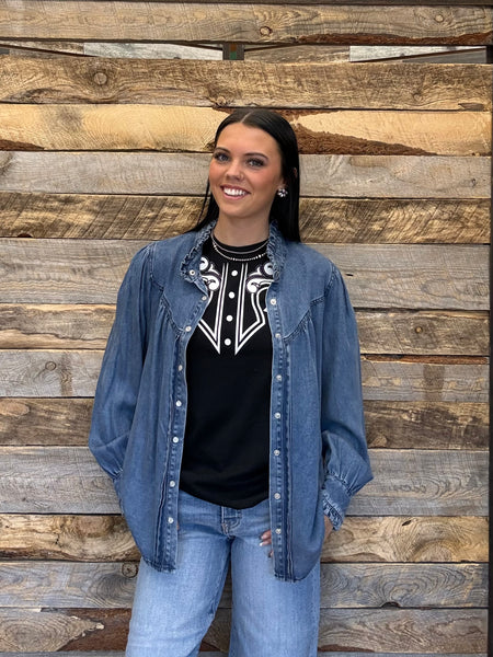 The Denim Days Dark Top
