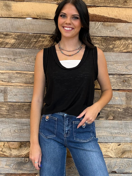 The New Way Black Tank Top