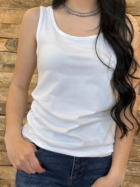 The Take It Basic White Tank Top