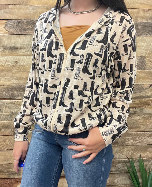 The Western Way Zip Up Hoodie