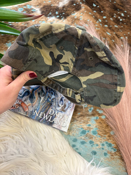 The Sunrise Bronc Distressed Camo Cap