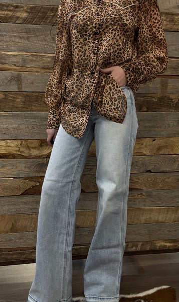 The Mary Lou Wide Leg Hem Jeans