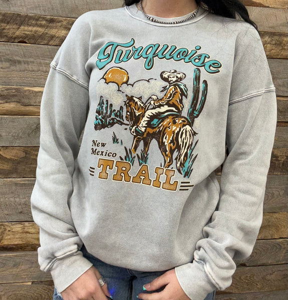 The Turquoise Trails Mineral Heather Grey Sweatshirt