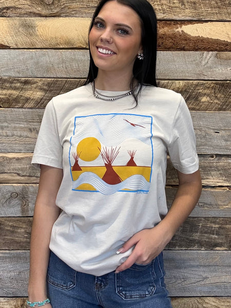 The Teepee Desert Day Cream Tee