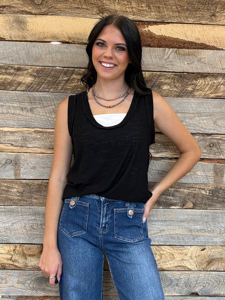The New Way Black Tank Top