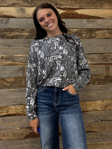 The Cowboy Giddy Up Dolman Top