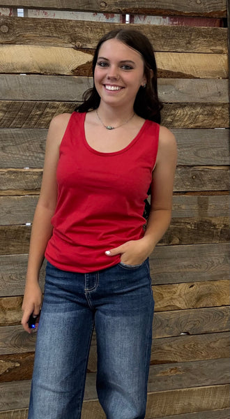 The Basic Red Racerback Tank Top