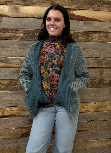 The Floral Chiffon Smocked Top