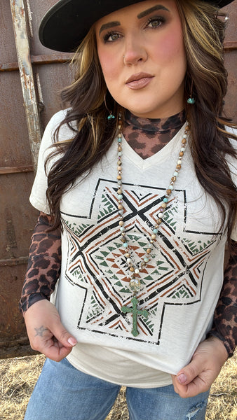 The Some Days Aztec Heather Dust Tee