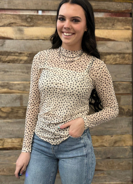 The Tiny Stars Mesh Top