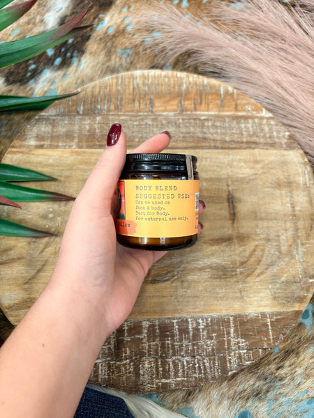 Coffee, Amber and Sandalwood Premium Body Blend Whipped Bison Tallow