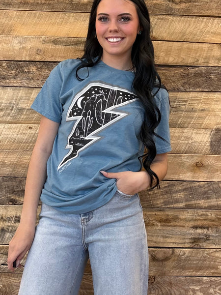 The Desert Lightening Light Blue Tee