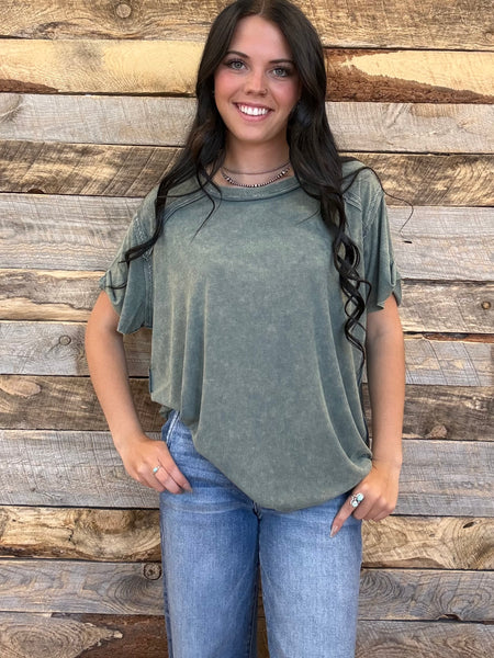 The Way To Be Cactus Green Top