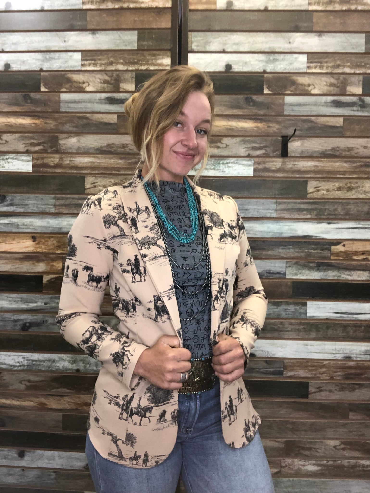 The Ranching Way Taupe Blazer