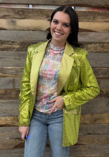 The Green Sequins Blazer
