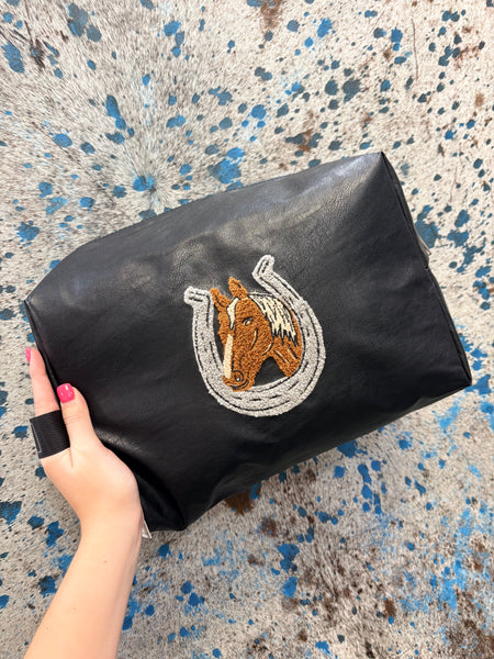 The Black Pack Mule Traveler Pouch Bag