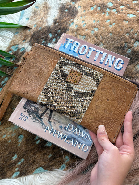 The Classic Python Clutch Wallet