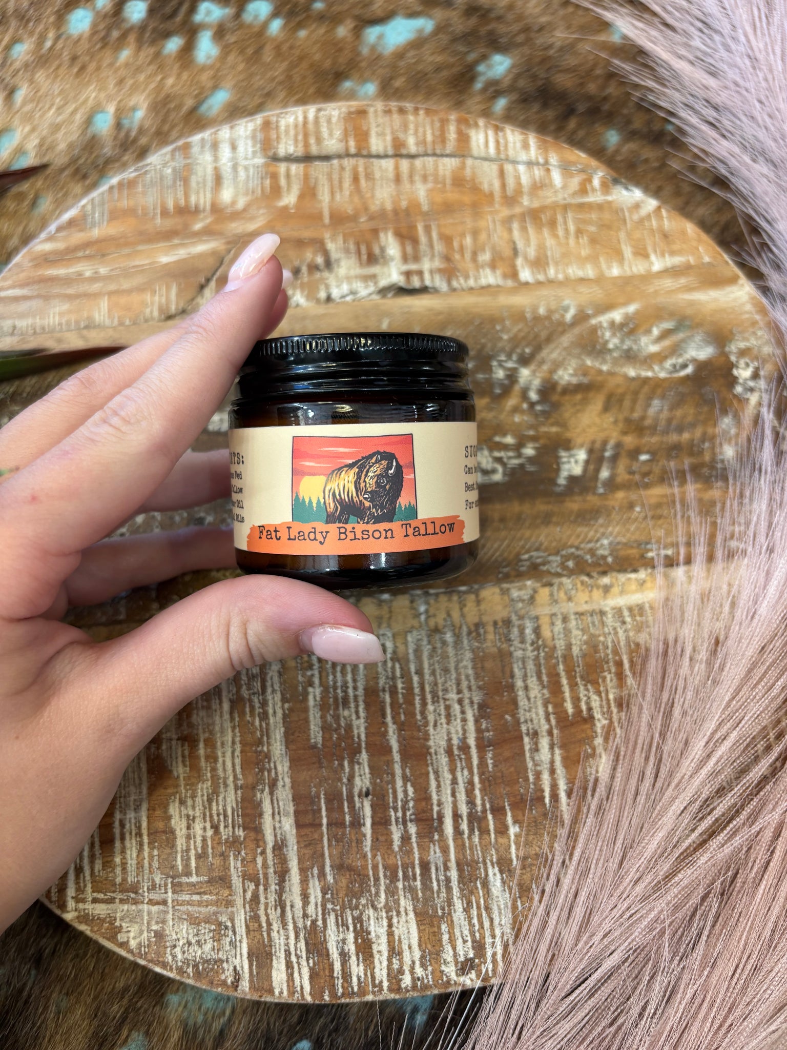 Small Sweet Tobacco and Teakwood Face Fats Premium Whipped Bison Tallow