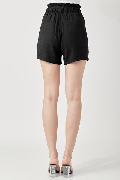 The Linen Black Shorts