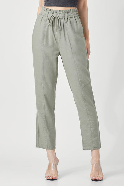 The Pretty Days Linen Sage Pants