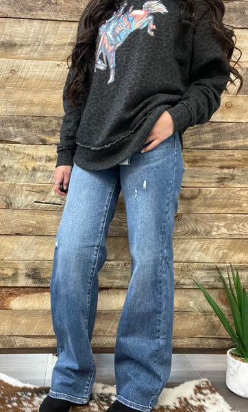 The Billie High Rise Wide Leg Medium Wash Jeans