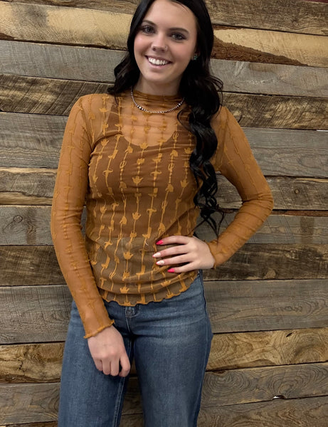 The Arrows and Rust Mesh Top