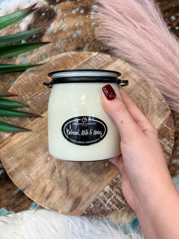 The Oatmeal, Milk, & Honey Butter Jar Milkhouse Candle