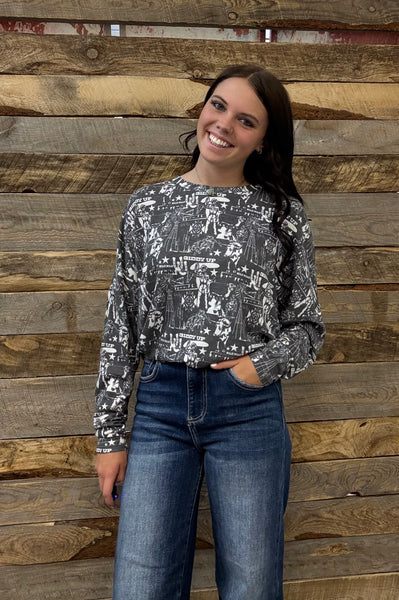 The Cowboy Giddy Up Dolman Top