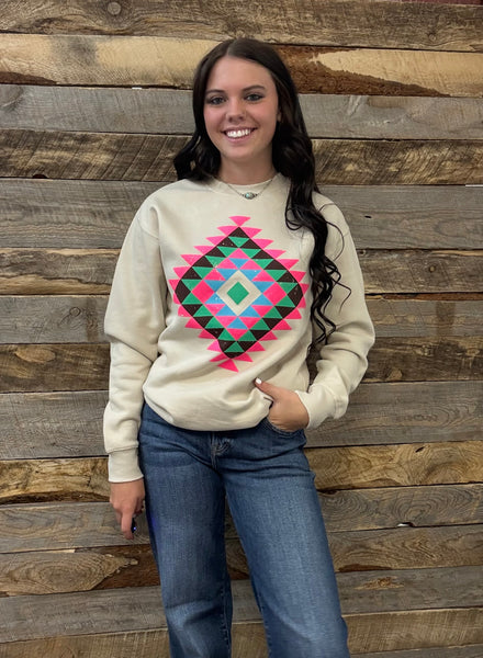 The Diamond Ways Aztec Bone Sweatshirt
