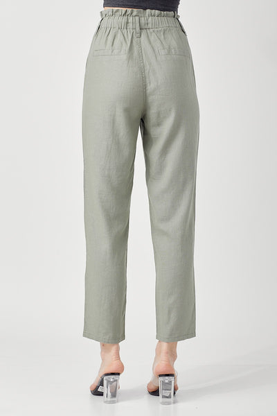 The Pretty Days Linen Sage Pants