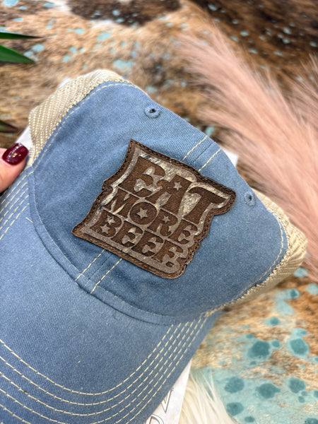 The Eat More Beef Blue Cap