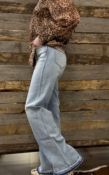 The Mary Lou Wide Leg Hem Jeans