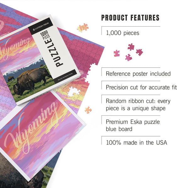 The Wyoming Buffalo and Sunset Puzzle
