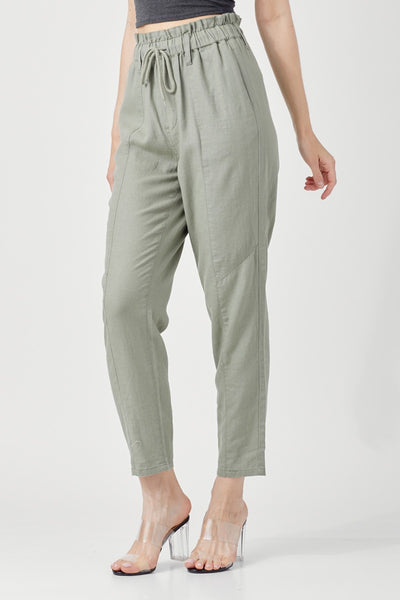 The Pretty Days Linen Sage Pants