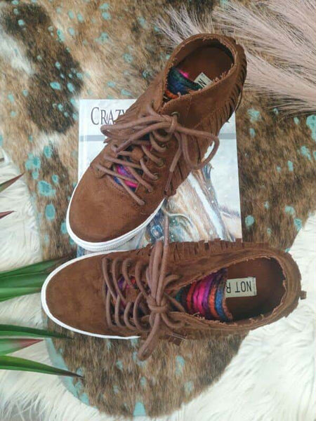 The All Day Wedge Serape Brown Sneaker