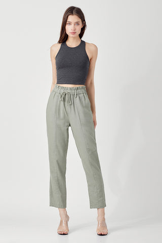 The Pretty Days Linen Sage Pants