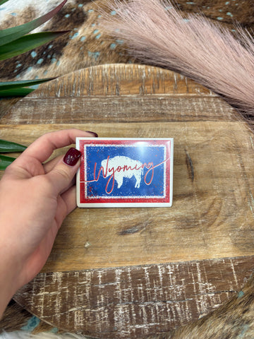 The Wyoming Flag Magnet