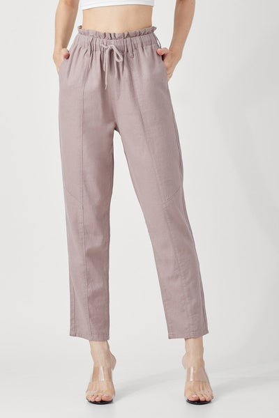The Pretty Days Linen Rosey Brown Pants