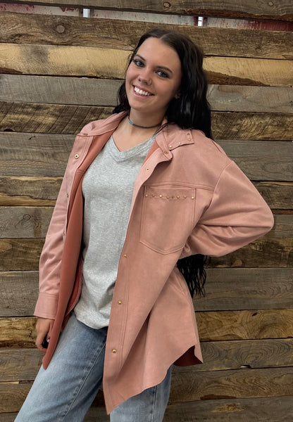 The Head There Dusty Rose Cardigan Jacket