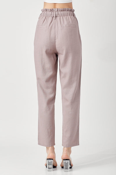 The Pretty Days Linen Rosey Brown Pants