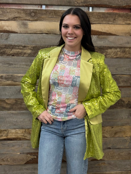 The Green Sequins Blazer