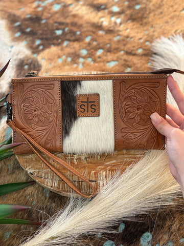 The Cowhide and Leather Clutch