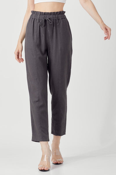 The Pretty Days Linen Dark Grey Pants