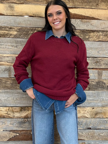 The I Went Cabernet Sweater