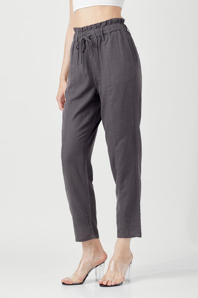 The Pretty Days Linen Dark Grey Pants