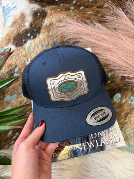 The Turquoise Concho Navy Cap