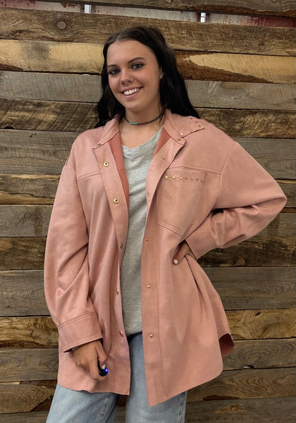 The Head There Dusty Rose Cardigan Jacket