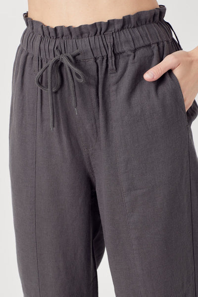 The Pretty Days Linen Dark Grey Pants